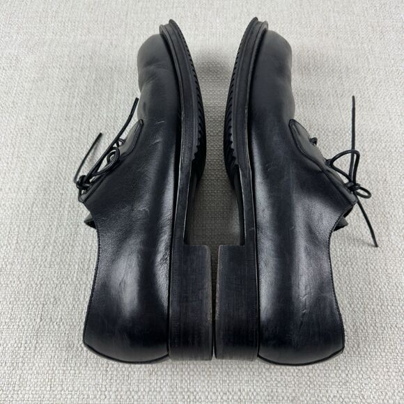 Prada Welt Sewn Black Leather Oxford Mens 10.5 Lace Up Derby Dress Shoes 2EG100 - Picture 6 of 11